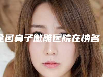 全国鼻子微雕医院在榜名单综合实力前二十强实力之选-口碑出炉了